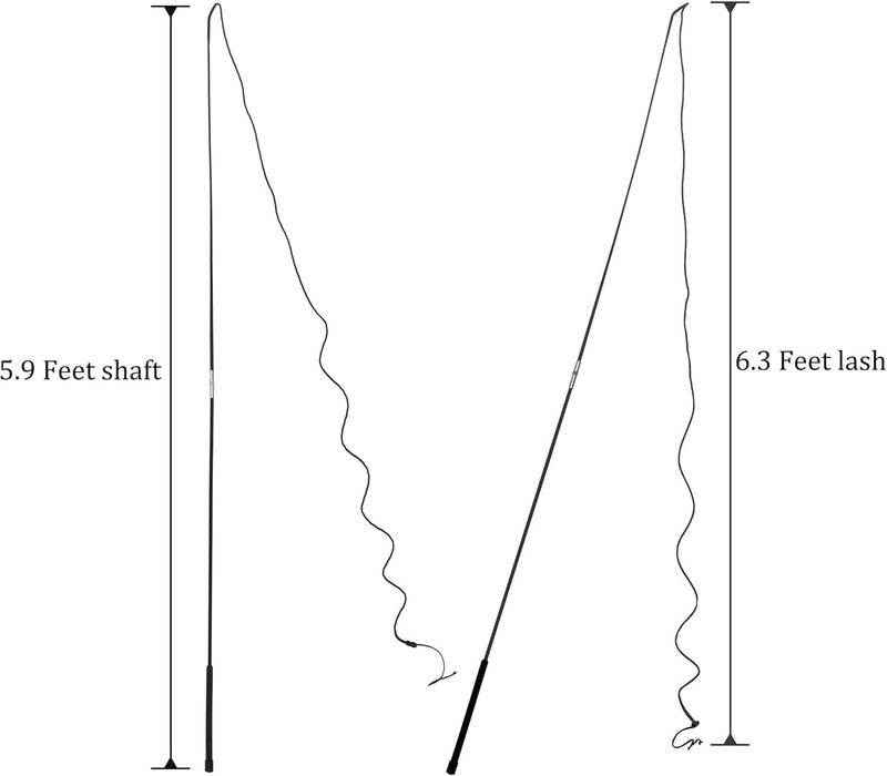 Luynro Horse Lunge Whip Training Stick and Whip 5.9 Feet Long Whip+6.3 Feet Drop for Dogs Horses(Can Detachable into Two Sections) - Image 3